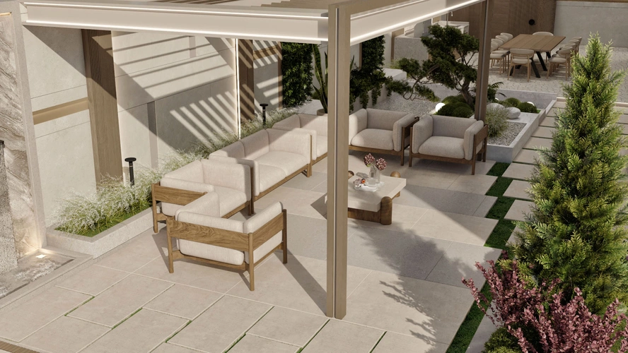 Contemporary Outdoor Living Landscape фото-7