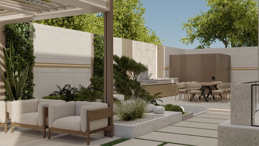 Contemporary Outdoor Living Landscape фото-6