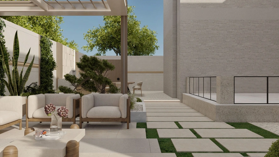 Contemporary Outdoor Living Landscape фото-11