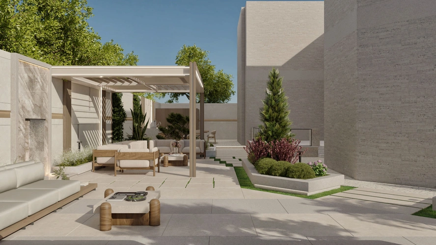 Contemporary Outdoor Living Landscape фото-12