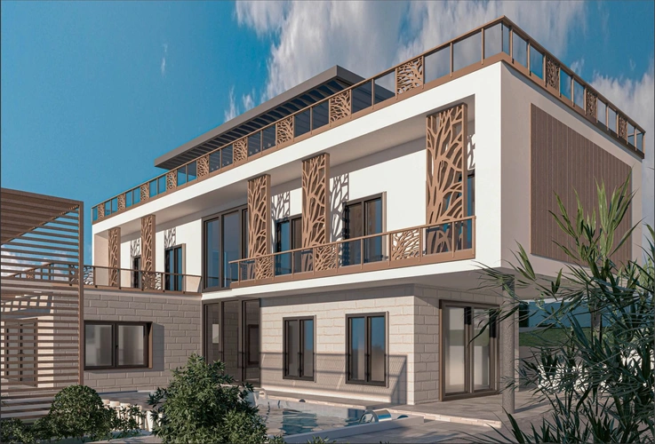 Luxury Contemporary Villa Exterior Design фото-3