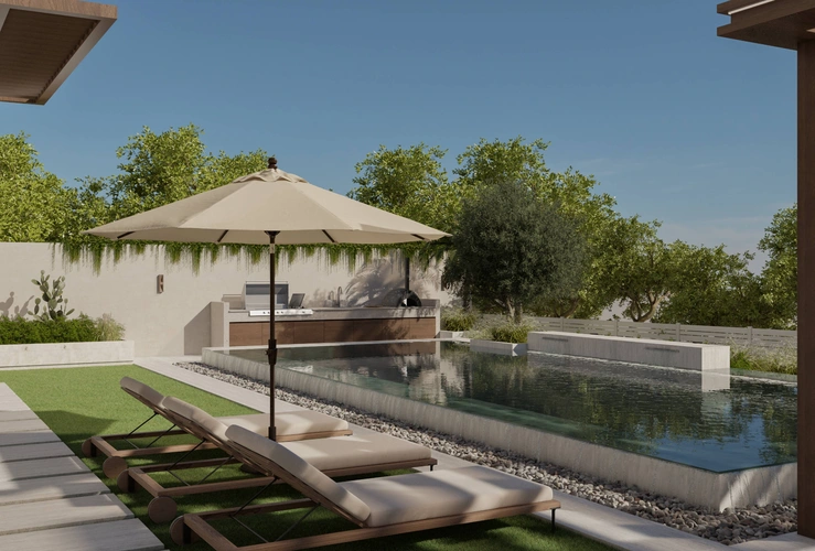 Luxury Poolside Landscape Retreat фото-3
